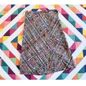 Colorful Guatemalan Plaid Midi Wrap Skirt